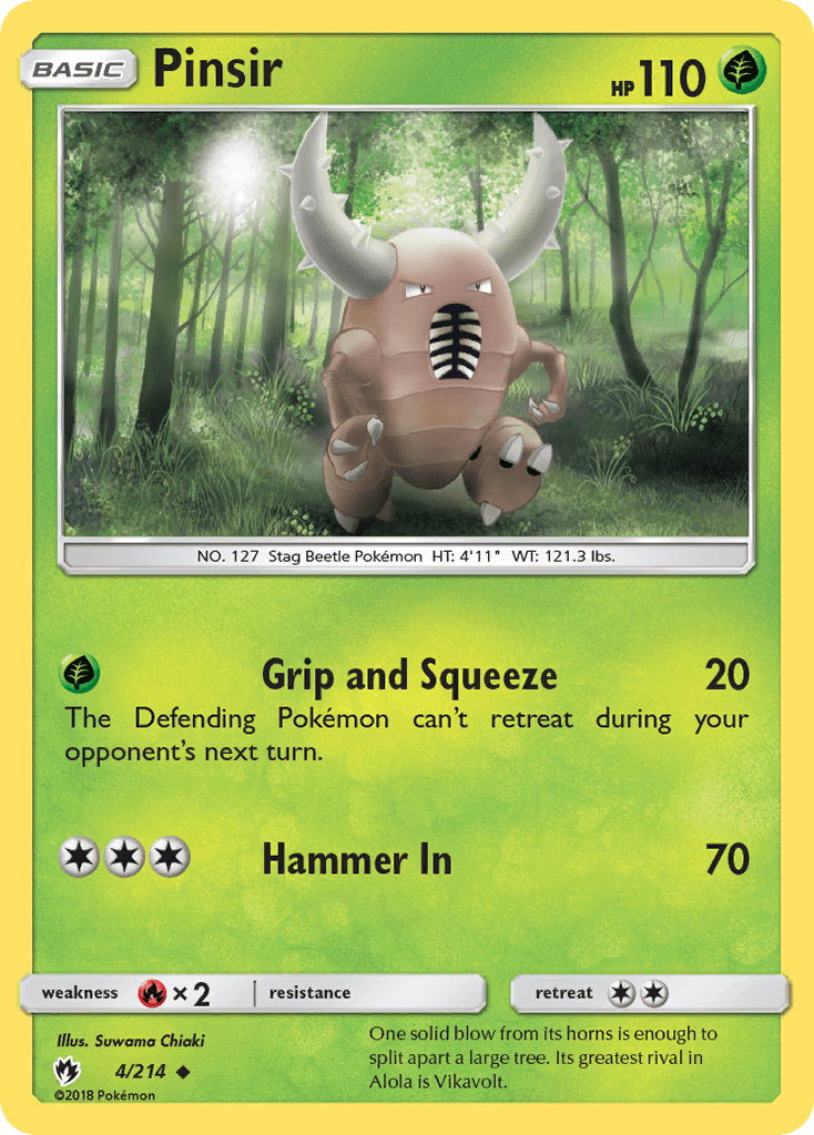 Pinsir Lost Thunder card