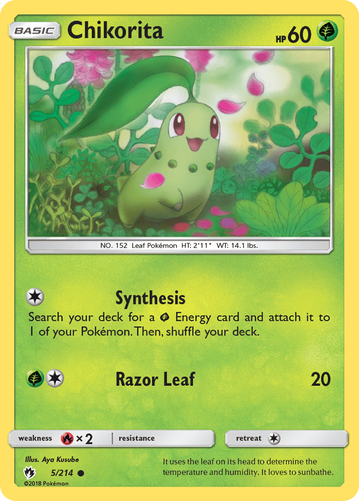 Chikorita Lost Thunder card