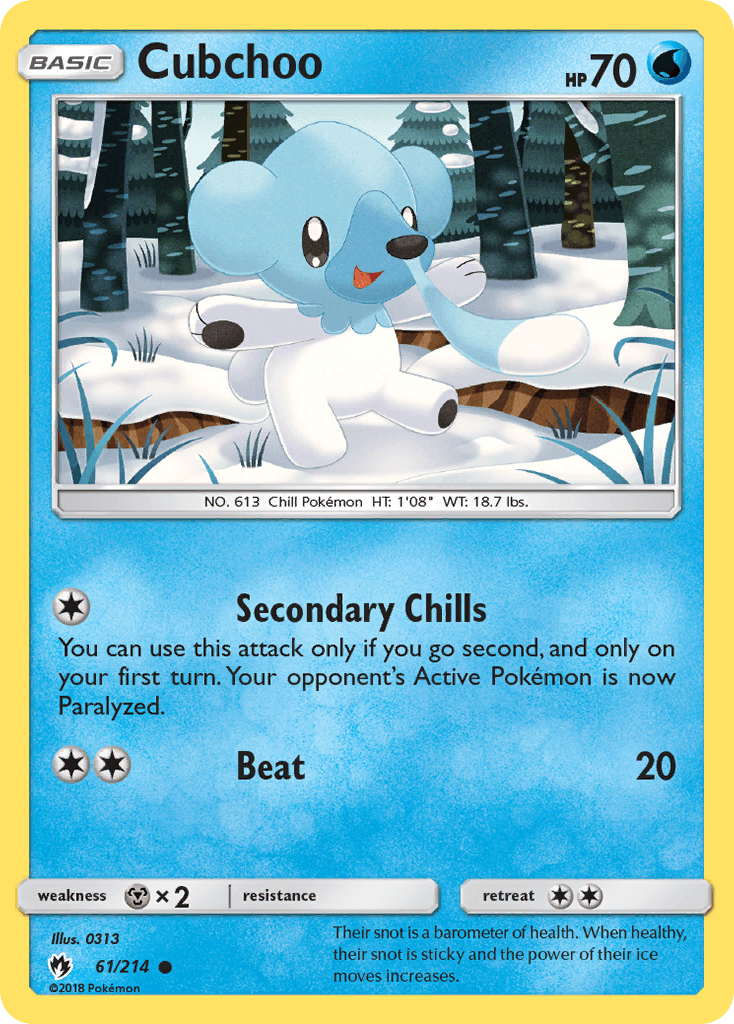 Cubchoo Lost Thunder card
