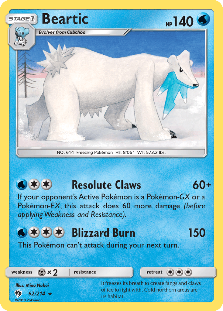 Beartic Lost Thunder card