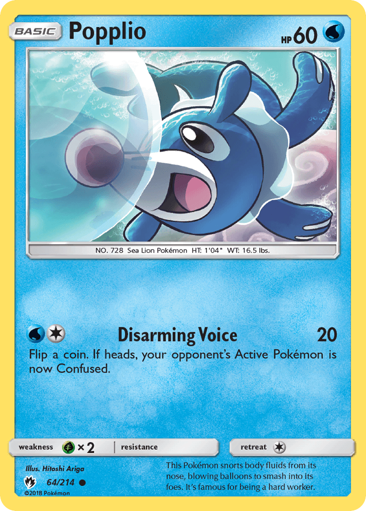 Popplio Lost Thunder card