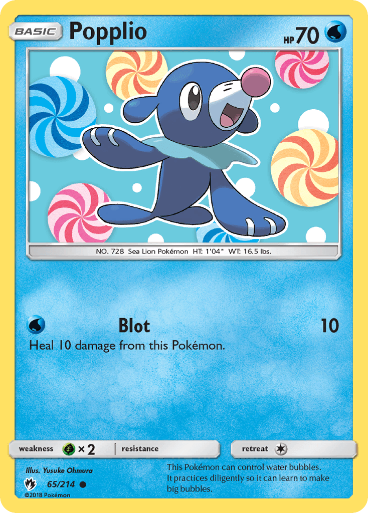 Popplio Lost Thunder card