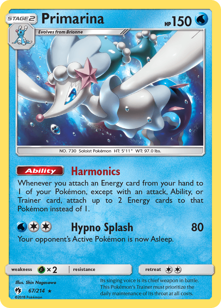 Primarina Lost Thunder card