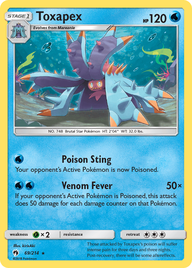 Toxapex Lost Thunder card