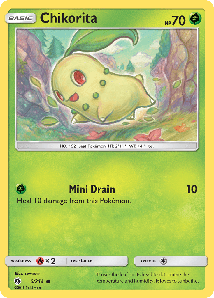 Chikorita Lost Thunder card