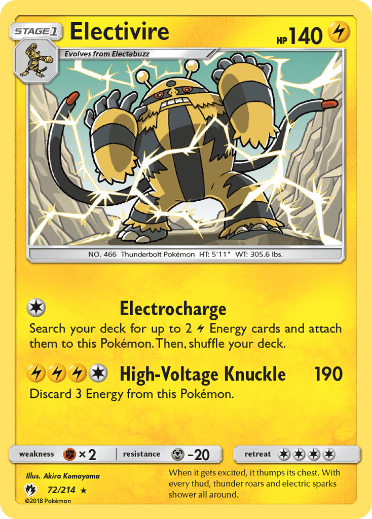 Electivire Lost Thunder card