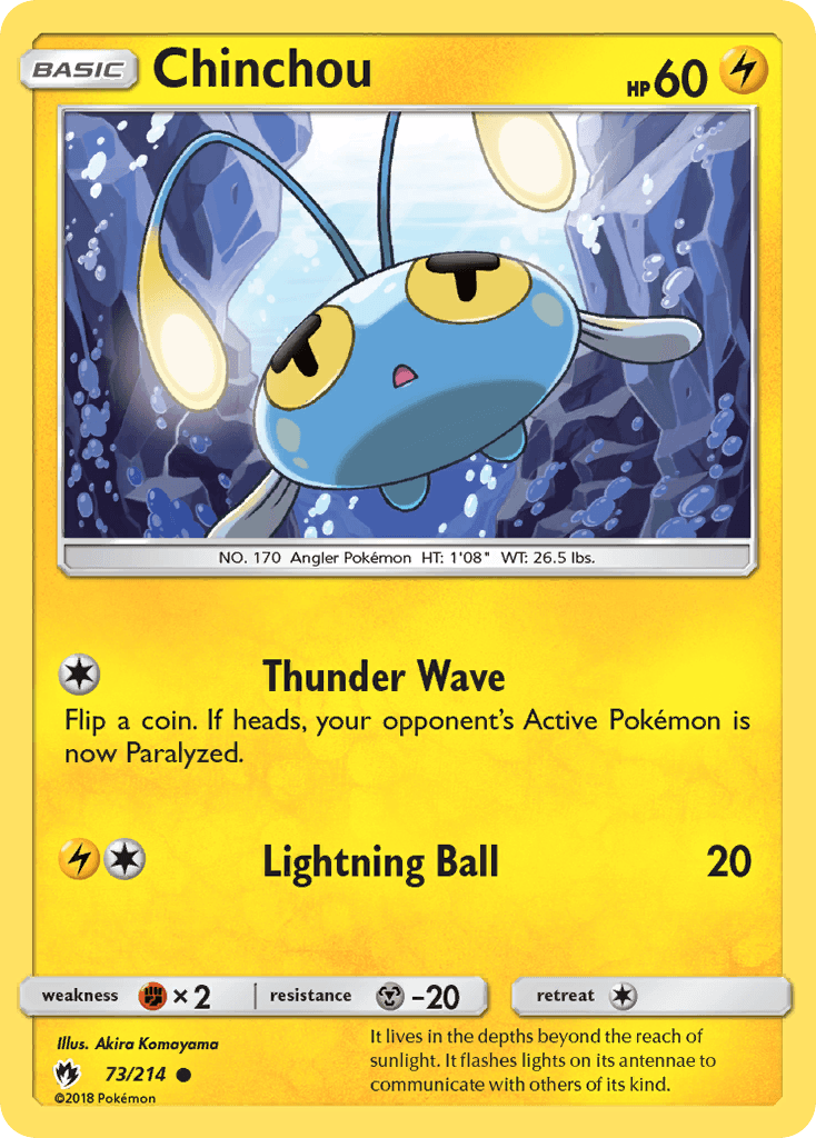 Chinchou Lost Thunder card