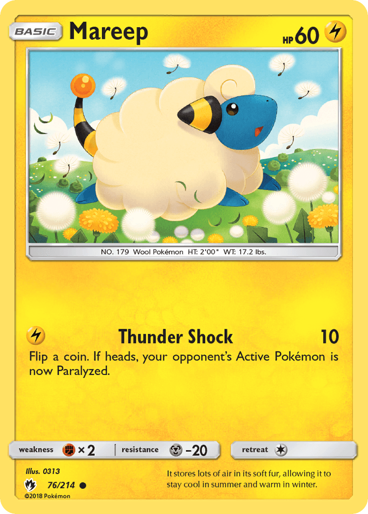 Mareep Lost Thunder card