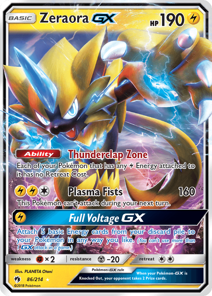 Zeraora-GX Lost Thunder card