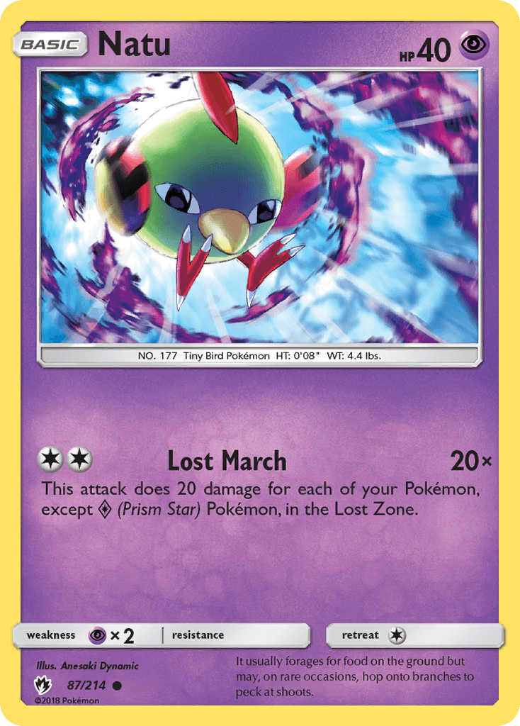 Natu Lost Thunder card
