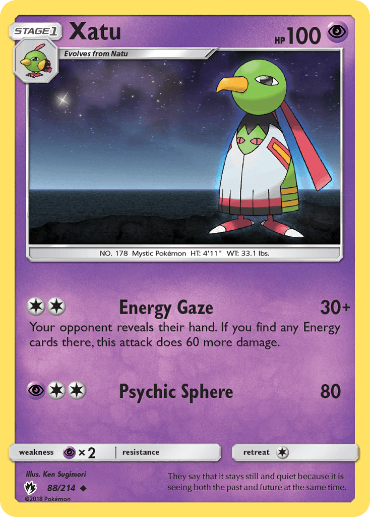 Xatu Lost Thunder card