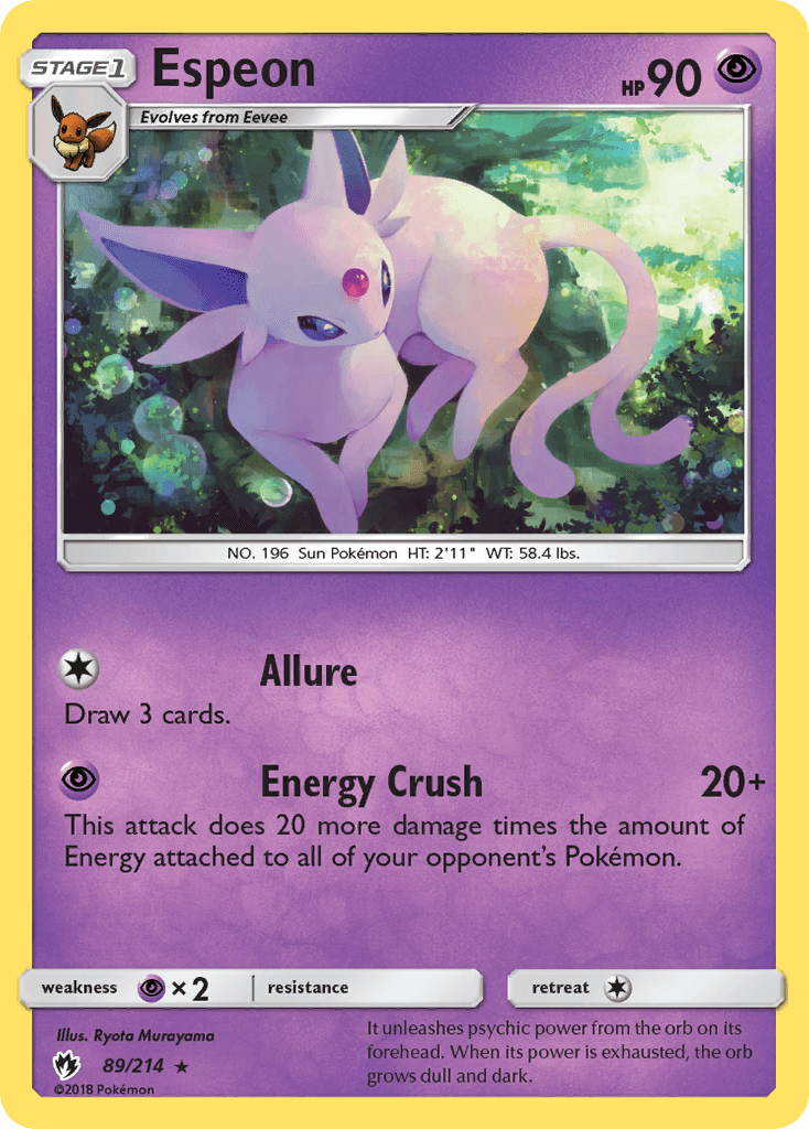 Espeon Lost Thunder card