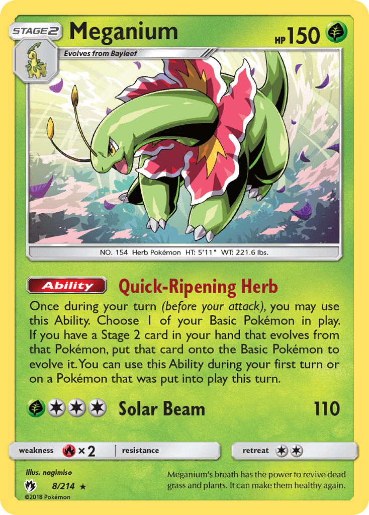 Meganium Lost Thunder card