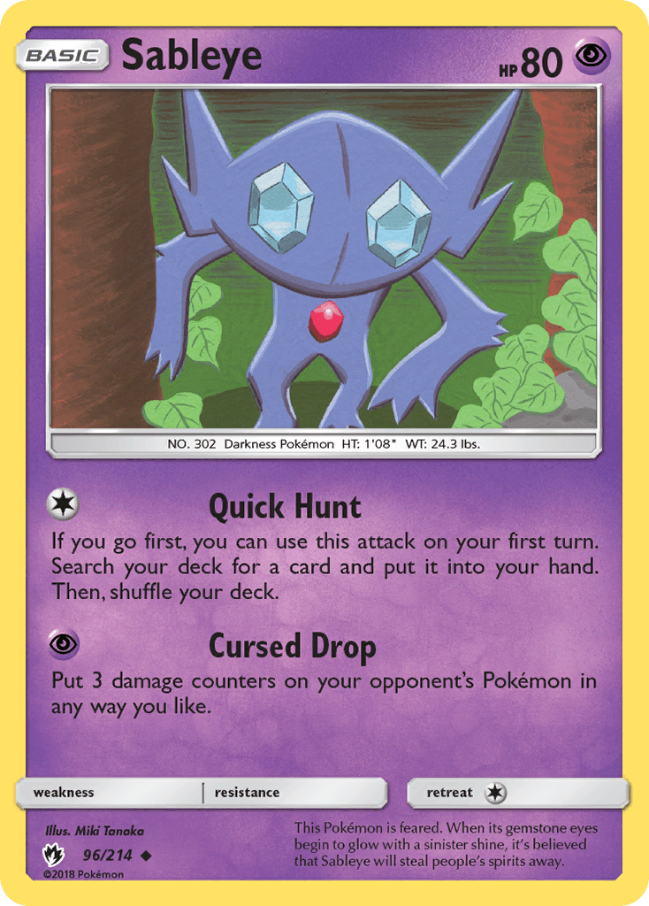 Sableye Lost Thunder card