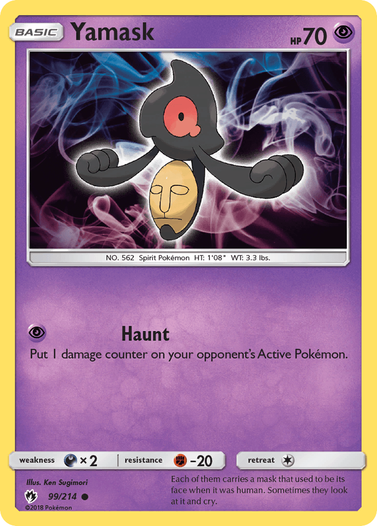 Yamask Lost Thunder card