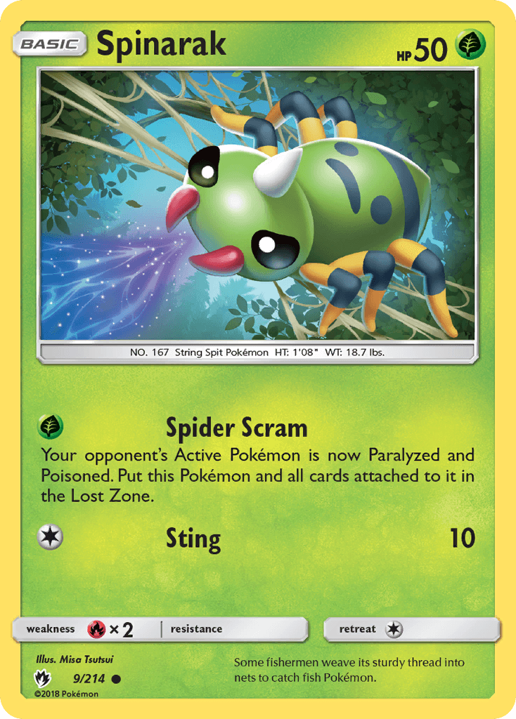 Spinarak Lost Thunder card