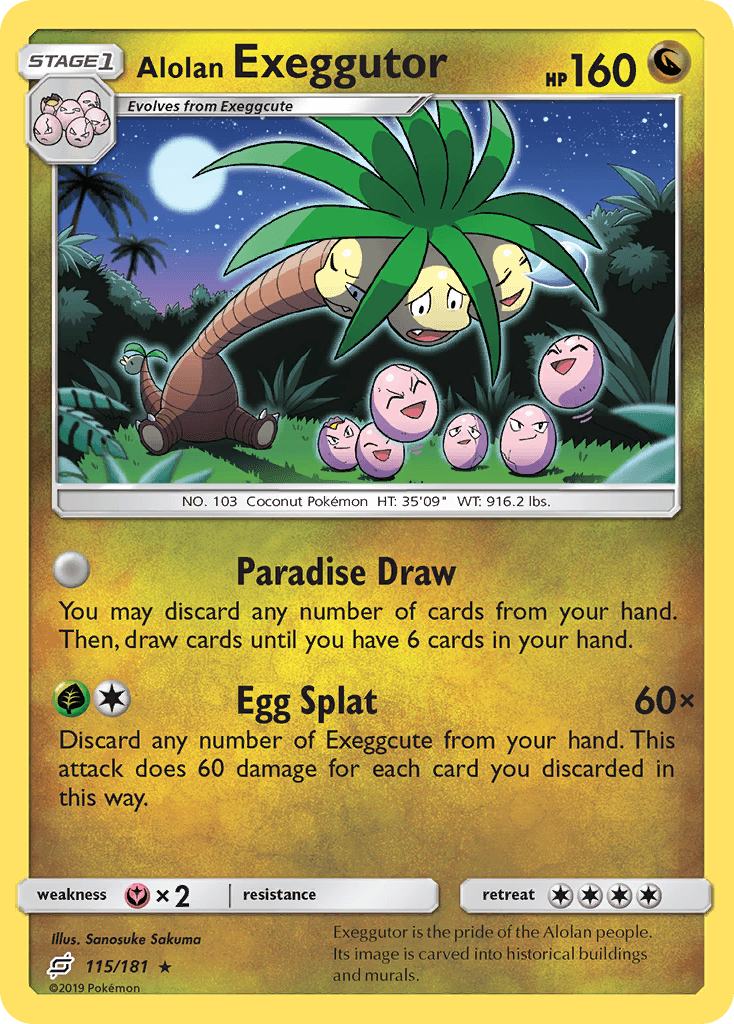 Alolan Exeggutor Team Up card
