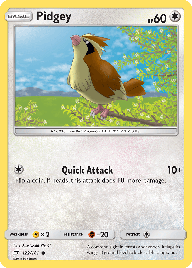 Pidgey Team Up card