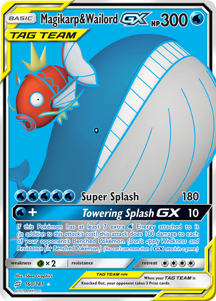Magikarp & Wailord-GX Team Up card