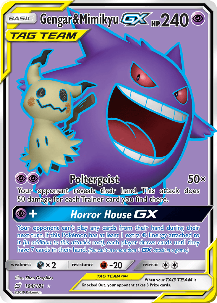 Gengar & Mimikyu-GX Team Up card