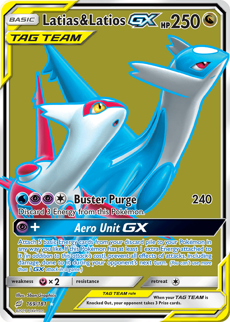 Latias & Latios-GX Team Up card