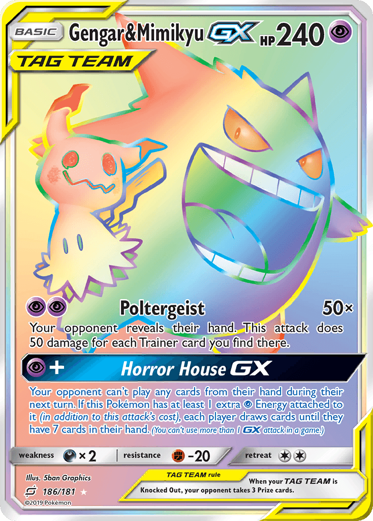 Gengar & Mimikyu-GX Team Up card