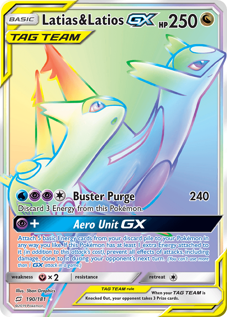 Latias & Latios-GX Team Up card