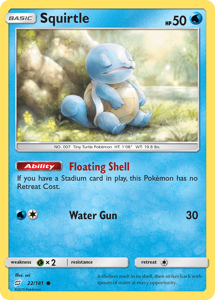 Squirtle Team Up card