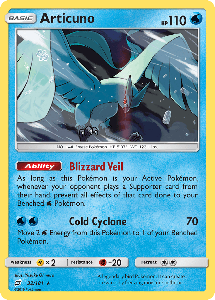 Articuno Team Up card
