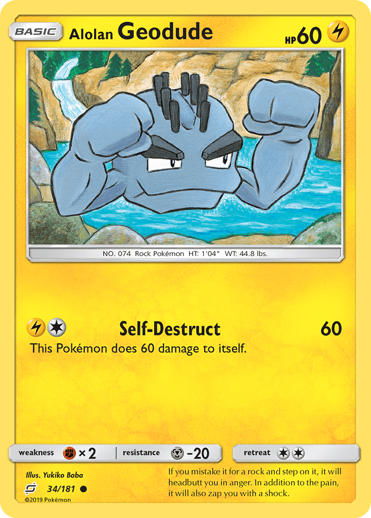 Alolan Geodude Team Up card