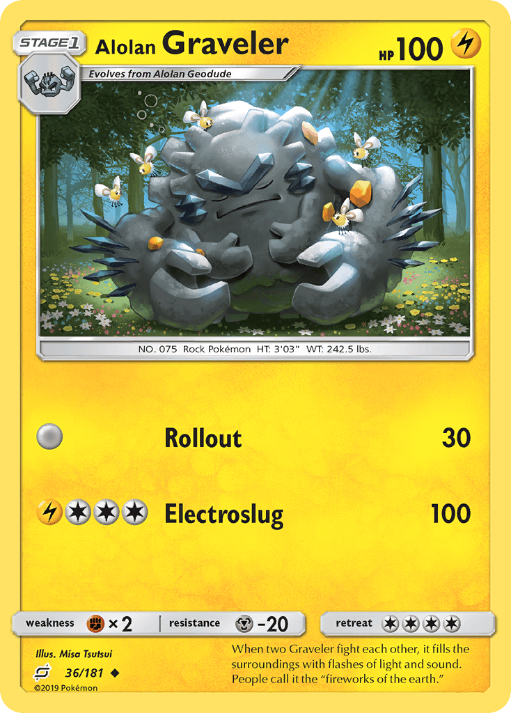 Alolan Graveler Team Up card