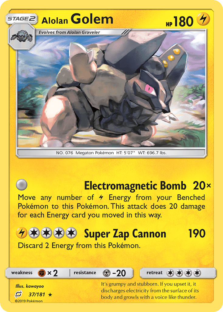 Alolan Golem Team Up card