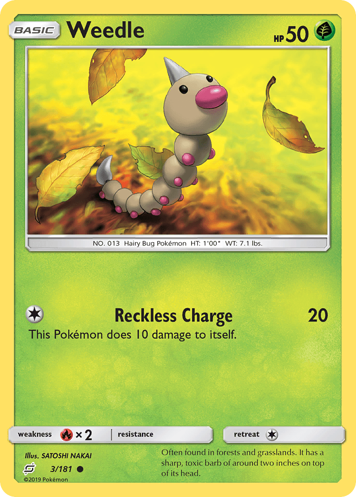Weedle Team Up card