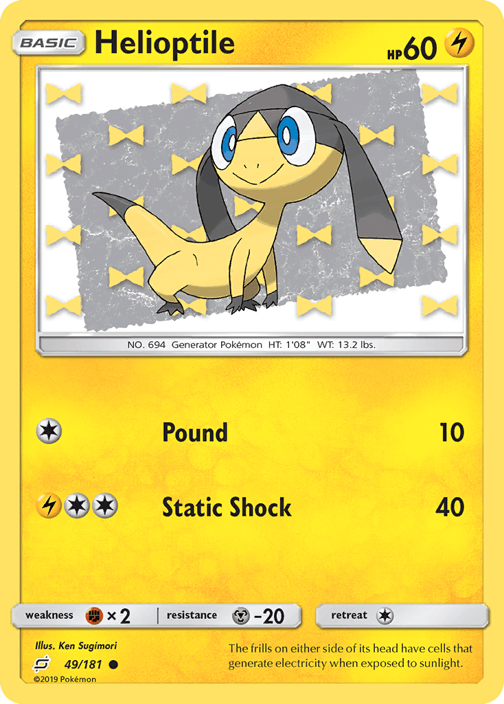 Helioptile Team Up card