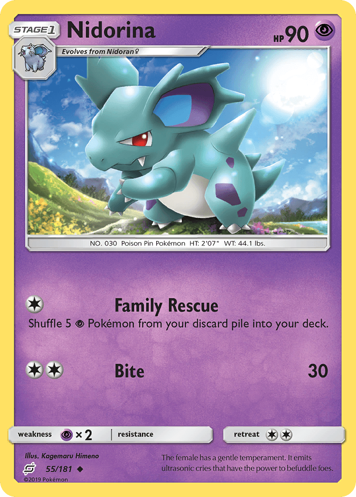 Nidorina Team Up card