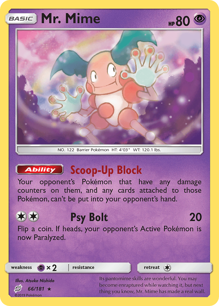 Mr. Mime Team Up card
