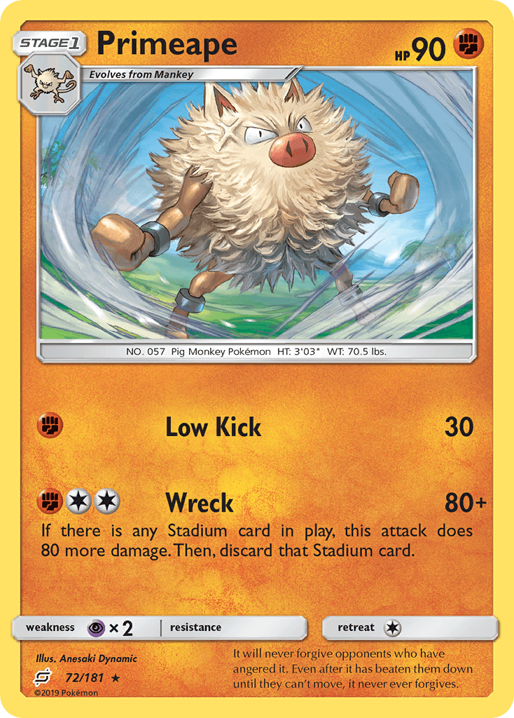Primeape 寶可夢 card