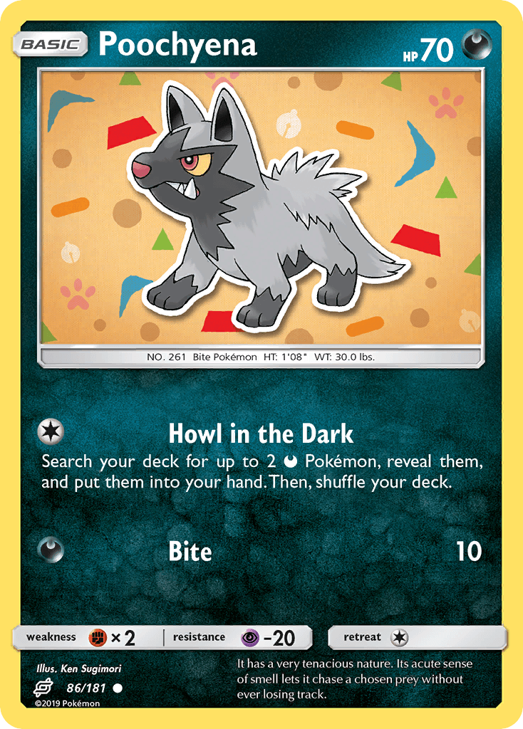 Poochyena Team Up card