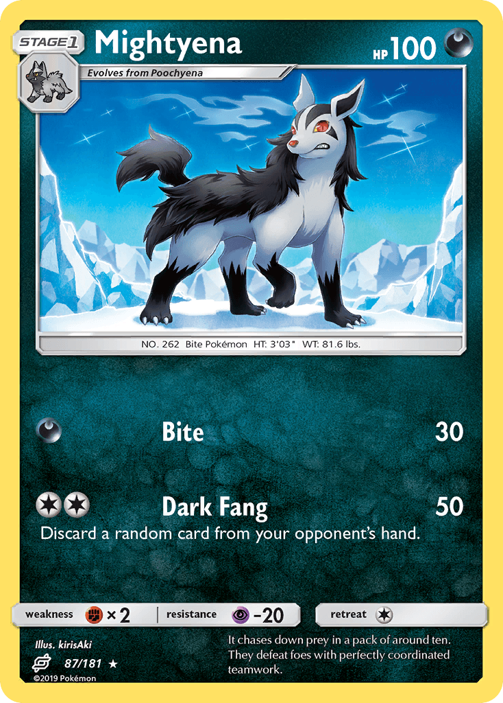 Mightyena Team Up card