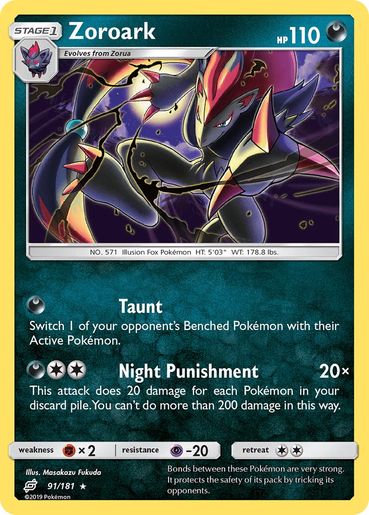 Zoroark Team Up card
