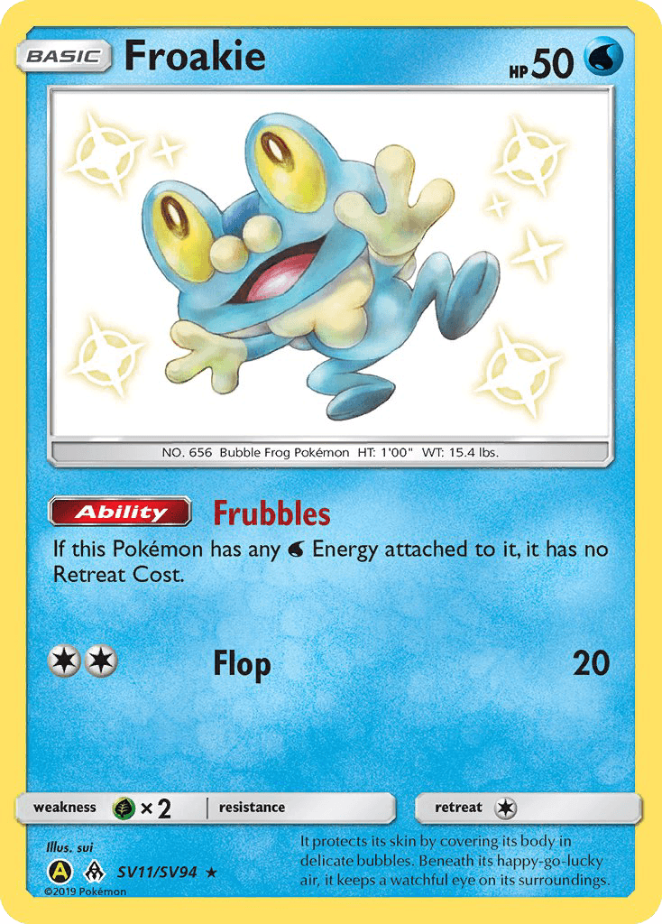 Froakie Hidden Fates Shiny Vault card