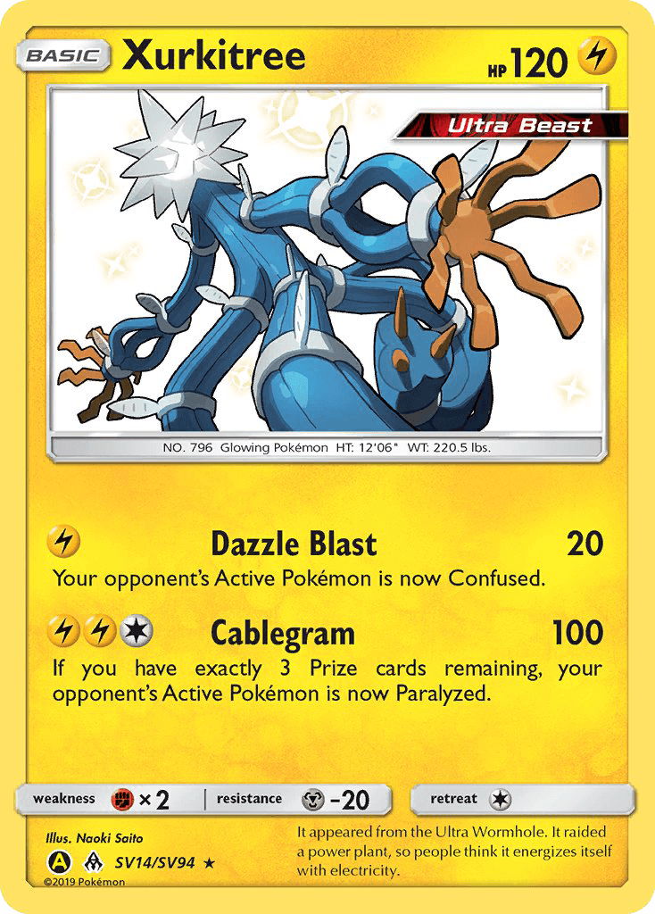 Xurkitree Hidden Fates Shiny Vault card