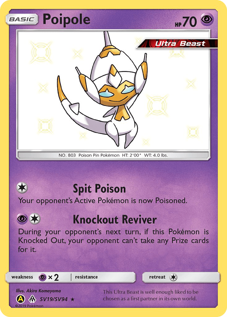 Poipole Hidden Fates Shiny Vault card