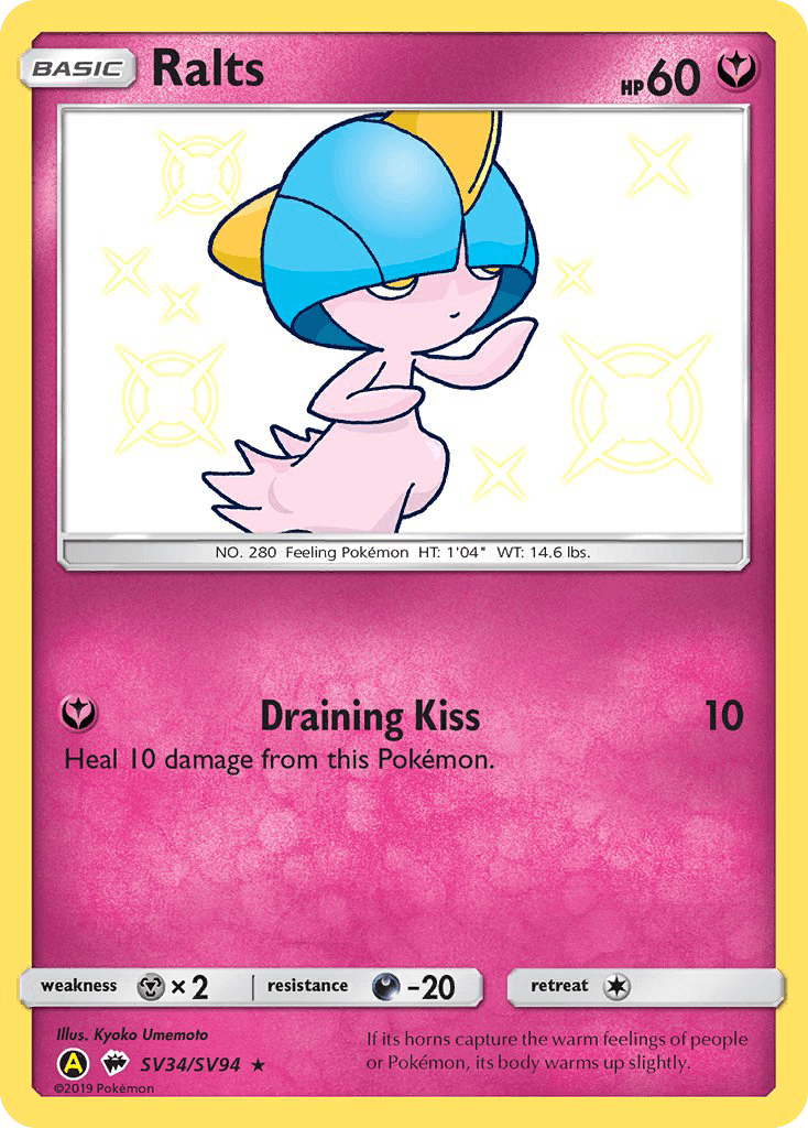 Ralts Hidden Fates Shiny Vault card