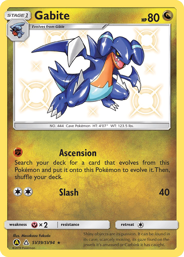 Gabite Hidden Fates Shiny Vault card
