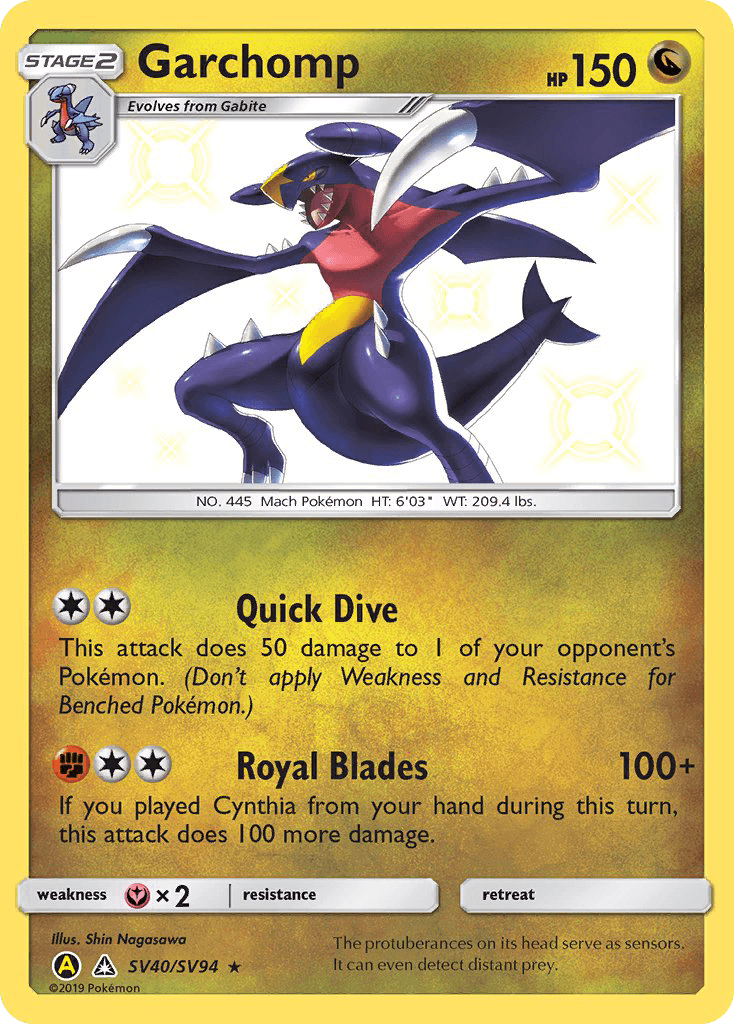 Garchomp Hidden Fates Shiny Vault card