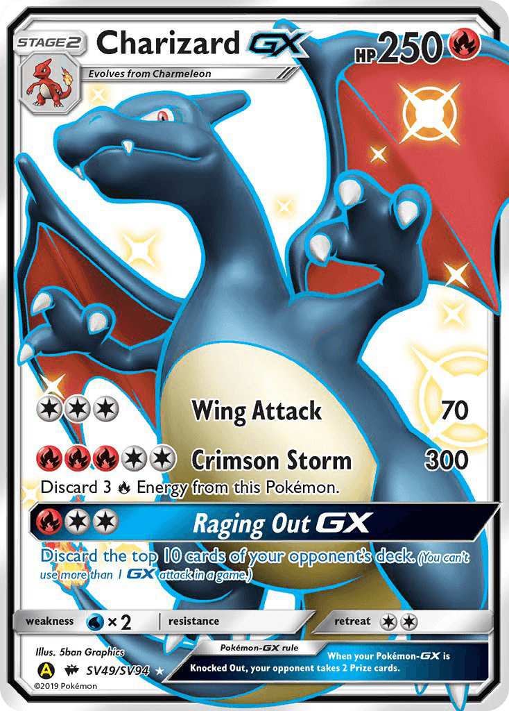 Charizard-GX Hidden Fates Shiny Vault card