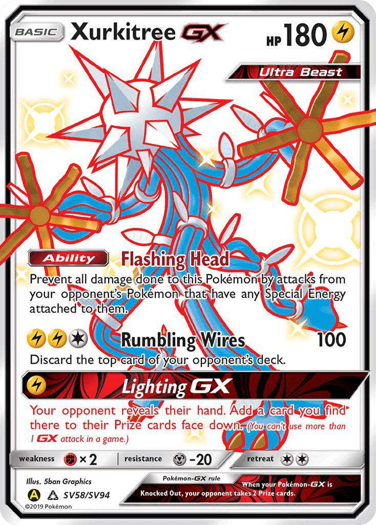 Xurkitree-GX Hidden Fates Shiny Vault card