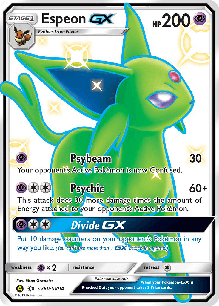 Espeon-GX Hidden Fates Shiny Vault card