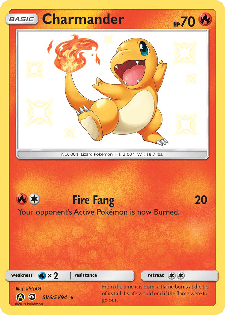 Charmander Hidden Fates Shiny Vault card